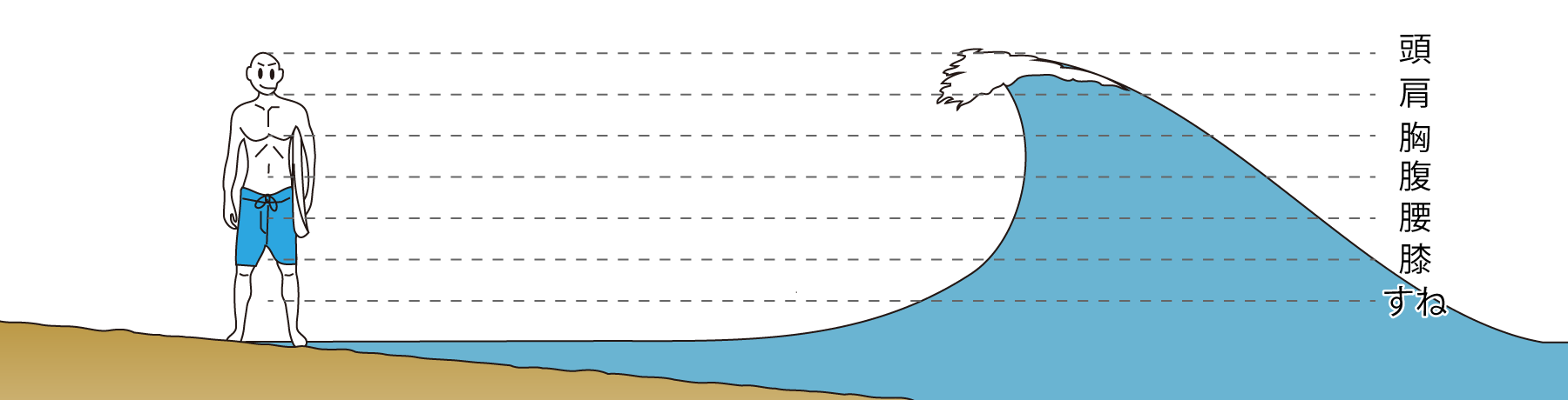 サーフィンでの波サイズの表現方法